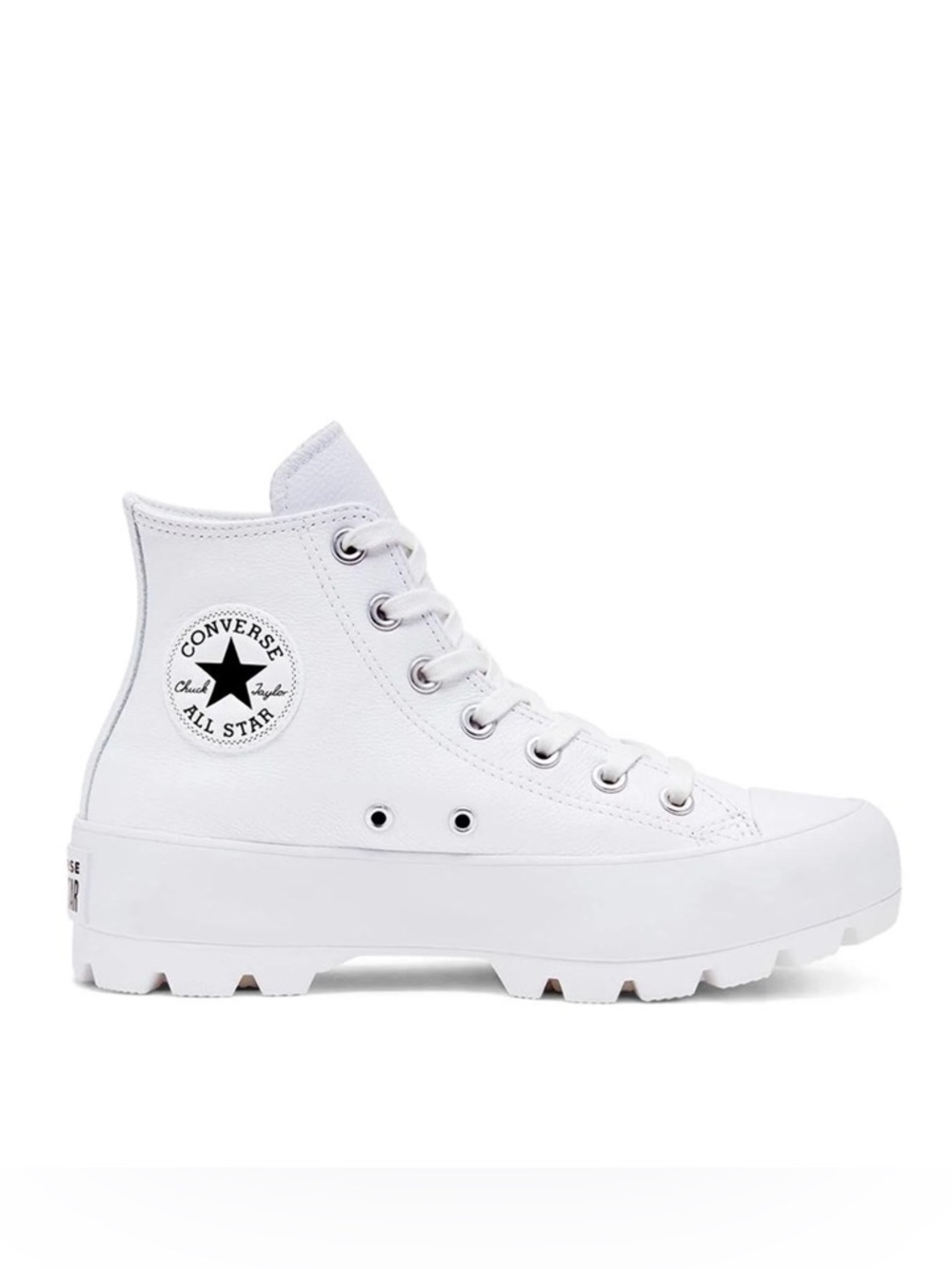Lk NEW Converse All Star lug sole High Top Sneaker - White SIZE 11